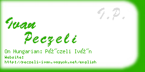 ivan peczeli business card